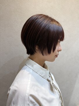 ネウィ 大分中央町店(newi) 【丸みショートボブ】×【艶ブラウン】