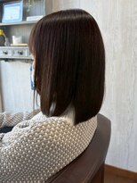 コルテ 倉敷西坂店(CoRte.)&nbsp;艶髪ストレートボブ/地毛風カラー/暗髪グレージュ/ワイドバング