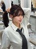 【横顔盛れる】顔まわりカット+艶感カラー+ケアトリートメント