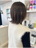 福山市Caaryくびれボブナチュラルストレート外ハネスタイリング