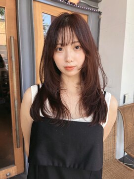ラパンセ ブルー(LA PENSEE BLEU) 盛らずに可愛い大人韓国ヘア　シースルーバング×顔周りレイヤー