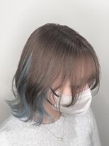 アン(Hair make un)&nbsp;ミントブルー/ブリーチ/髪質改善/ハイトーン/大宮/ミント