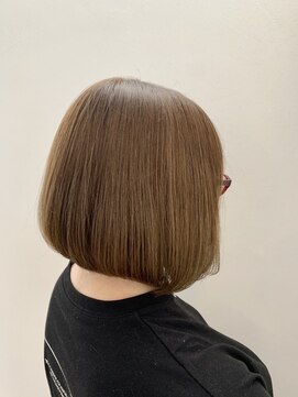 ヘアーサロン モンクール(hairsalon mon'coeur) 『 前下がりボブ×キャメルベージュ 』小顔効果◎まとまるボブ♪