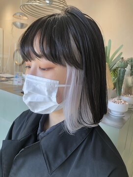 フィグバイアルテフィーチェ(fig by artefice) 外ハネボブ×インナーカラー#フェイスフレーミング