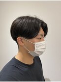 ニュアンスパーマで決まるセンターパート 池袋 メンズ
