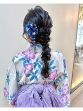 ディア(.eer) 浴衣アレンジ☆ // ゆるふわ編みおろし