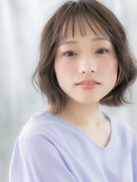 ドクターズサロン LAB 小山店 オン眉グレージュアッシュゆるふわ巻きボブg小山20代30代40代