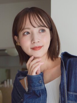 ガーデンヨコハマエスト(GARDEN YOKOHAMA est) イメチェン　外ハネボブ　美髪　前髪　ベージュカラー