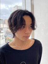 ニュアンスパーマ　センターパート