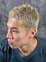 プレミアムバーバー 表参道店(PREMIUM BARBER produce by HIRO GINZA)&nbsp;金髪ショートモヒカン
