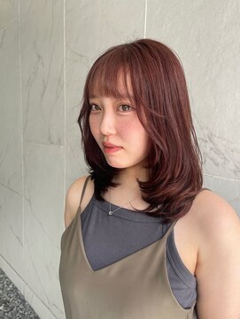 ボアップ 松山店(boappu) #レッドブラウン#レイヤーカット