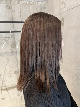 プラスシー(+C) ハイライトで作るスモーキーモカ/福岡ハイライト/福岡白髪ぼかし