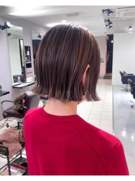 ヘアーアンドカラー ルジャルダン 葛西店(le jardin) スタイル持続・切りっぱなしボブと細めハイライト