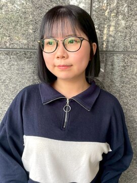 ヘアーアンドスパ フェリーチェ ミチ 野田屋町店(HAIR&SPA felice MICHI) 【feliceMICHI 豊田希美】切りっぱなしボブ アッシュ 暗髪