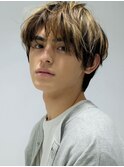 ブリーチ マッシュショート メンズカラー ツーブロック