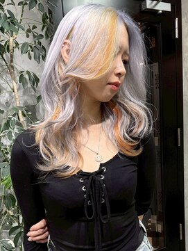 アポロ 横浜駅店(apollo) ブリーチ/ミディアムヘア/デザインカラー/フェイスフレーミング