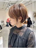 別府ショートボブ顔まわりレイヤーカット髪質改善カラー30代