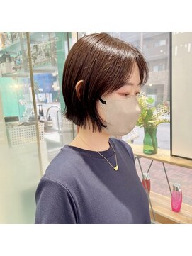 20代30代ボブ/ミディアムレイヤー／グレージュ/透明感/天神/大名