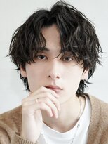 フィフス 大分(fifth)&nbsp;大分シャドウパーマメンズカットセンターパートマッシュウルフ