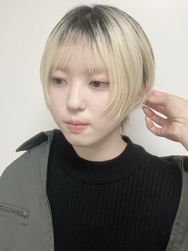 モリオフロムロンドン 原宿本店(morio from London) 【morio原宿】顔まわりレイヤーショートウルフ