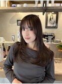 ハイライト/ダークアッシュ似合わせカットミディアムレイヤーe25