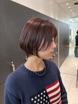 ロンドシエル 横浜(Lond ciel) ココアベージュ/バーガンディ/ショート/髪質改善/縮毛矯正/横浜