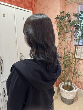 ジール(zeal) 着物ヘア/大人ガーリー/ダークアッシュ/似合わせカット/成田