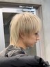 【メンズ限定】ケアブリーチ+カラー/ダブルカラー¥15000#センターパート