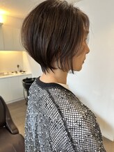 クマ(kuma.)&nbsp;大人可愛い20代30代40代前下がりショートボブ丸みショート◎