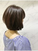 デジタルパーマでトップふんわり前下がりボブ【表参道 青山】