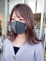 グミ(gumi)&nbsp;*gumi*シースルーバング×ピンクベージュ