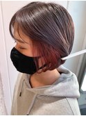 【天神 今泉 大名】インナーカラー　レッド　ベルベット