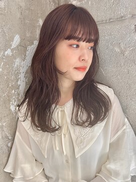 アンリ(Henri) 【かしむらゆうか】ブリーチなしWカラー/暖色/柔らかウェーブ