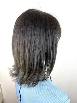 テュセ ヘアー 京都(Tu sais hair kyoto) 外はねボブ/ハイライト/カーキアッシュ/オリーブカラー