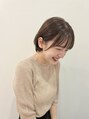 エフ ヘアーアンドリラクゼーション(F. hair & relaxation) オリーブベージュに、柔らか丸みショートで、可愛く見えるように