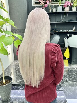 チュダック(ChuDuck) 韓国風《ホワイトピンク》ハイトーン/ケアブリーチ/ダブルカラー