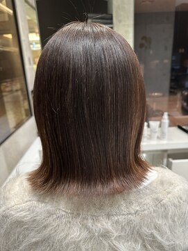 アヴァンスクロス あべのルシアス店(AVANCE.CROSS) 外ハネボブ×髪質改善カラー