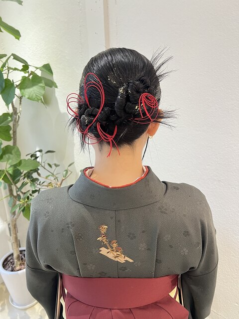 卒業式ヘアセット