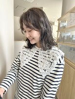イノセントヘア(innocent.hair) ニュアンスカラーウェーブボブミルクティーベージュ