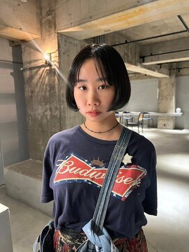 リール(rire) rireイメチェン前髪アンブレラカラーこなれミディウェーブパーマ