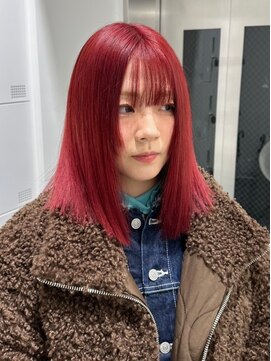 ベレーザ 渋谷(BELEZA) 12156韓国ベビーピンクワインレッドストレートチェリーレッド