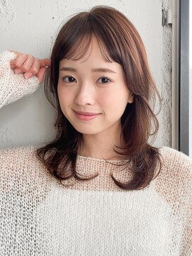 アグノス 青山(Agnos) デジタルパーマエアリーカールワイドバング薄めバングモテ髪
