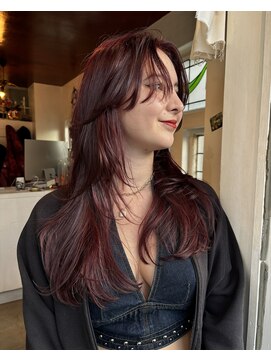 チクロ(ticro) 【チクロ】ワインレッド/ブリーチなしダブルカラー