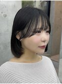 ◎美髪カールベージュボブロングセミディ似合わせ前髪