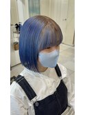 ラベンダーブルー×モードボブ(千葉駅)