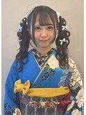 水引 金箔 成人式ヘア 卒業式ヘア 袴ヘア 振袖ヘア/miho