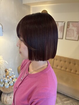 ラヴィズム 名駅店(LUVISM) 切りっぱなしボブ/チェリーレッド/ボルドー/韓国ボブ/yuria