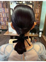 エイチエムヘアーホーム 池袋2号店(H M hair home) タイトヘア/タイトアレンジ/リボン/ヘアセット/ヘアアレンジ