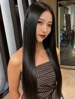 クペウイビ 心斎橋(cope'u yive)&nbsp;黒髪グレーベージュレイヤーロングアッシュカラー前髪パーマ