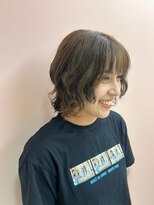 ルーム シンサイバシ(room shinsaibashi)&nbsp;透け感オリーブ×ニュアンスウルフパーマ　sakura
